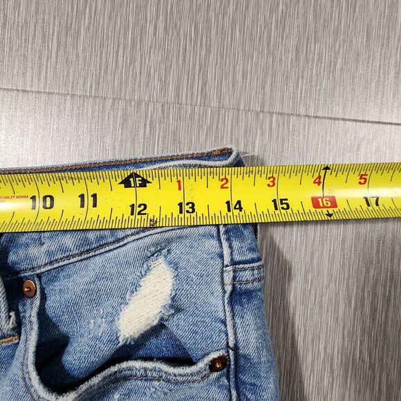 Madewell The Perfect Vintage Jeans Light Blue Wash Size 26p Petite Distressed - Picture 10 of 12